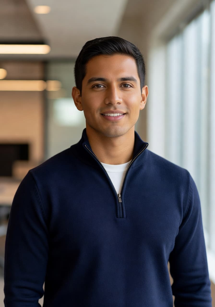 AI LinkedIn headshot example — Startup Founder style by SelfAI